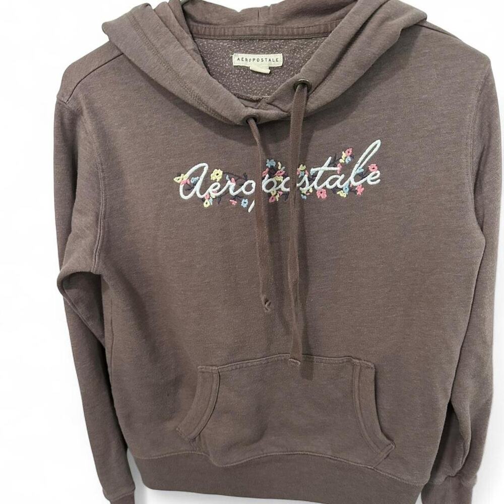 Aeropostale brown hoodie with floral